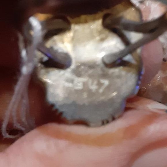 Mother of Pearl Ring Signed JE - Picture 6 of 6